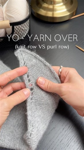YO Yarn Over Tutorial #knitting