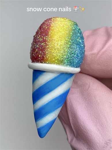 Snow Cone Nail Art Tutorial