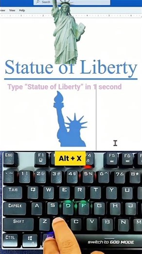 How to create Liberty 🗽in MS Word || #computer #liberty #shorts