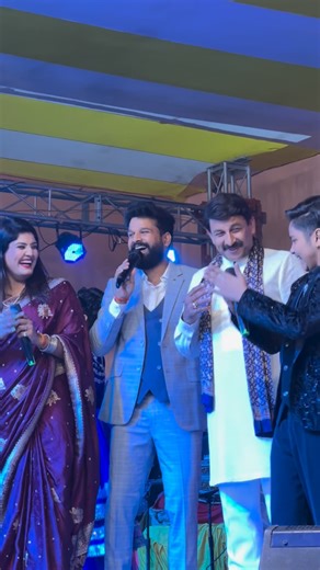 Ritesh Pandey on Instagram: "😁🤣 #manojtiwari #riteshpandey #nishaupadhyay #aaryanbabu"