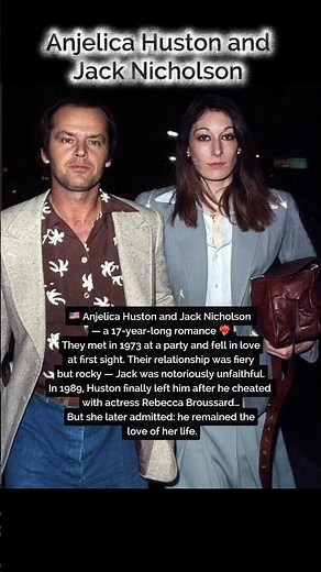 Anjelica Huston and Jack Nicholson #book_records #history #interestingfacts #didyouknow