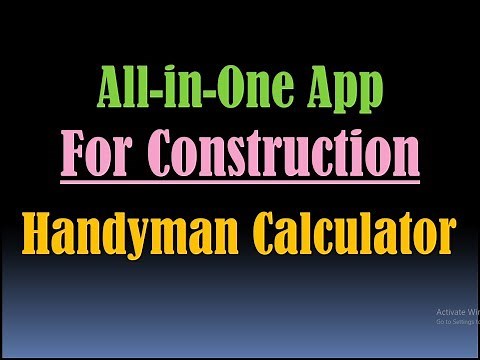 Handyman Calculator- Productivity App- Material Estimator, Construction Calculator- Construction App