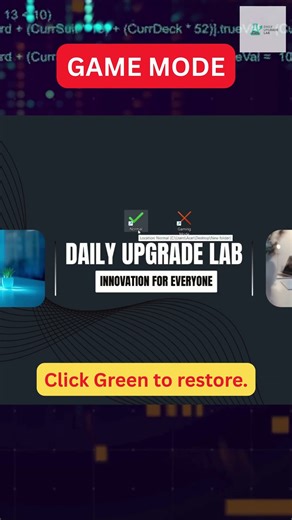 Stop Windows Lag While Gaming 🛑 (One Click Switch)