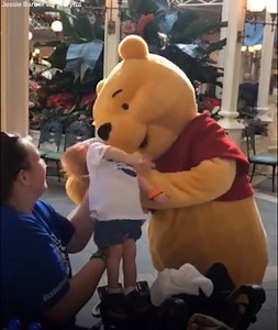 19M views · 55K reactions | A mom can't believe her eyes when Winnie the Pooh approaches her special needs child – now watch him prove Disney World is a magical place ❤️ | Sharing is Caring | Facebook