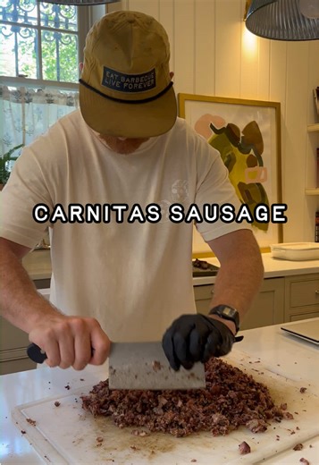 Ingredient calculator for these carnitas sausages is up in the bio link. Giving it out until we’re not so get on it. It tells you how much of what ingredient you need to cure and make these sausages. We’re working on more stuff like this, so follow us to keep up to date. #rollingbonesbbq #bbq #texasbbq #sausage