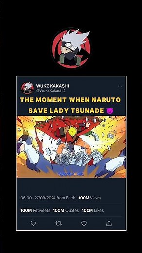The moment when Naruto save Lady Tsunade 😈 || #naruto