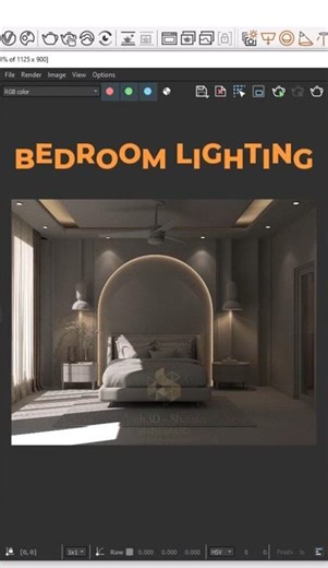 Bedroom Lighting Transformation 🔥 | SketchUp + V-Ray #sketchup #vray #interiordesign