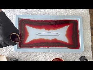 #501 EN: Rectangular Tray with Webeffect | #epoxyresin