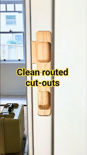 The best method for routing out lock striker plates #routerjig #lockinstallation