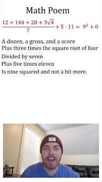 Fun Math Poem! #maths #math #mathematics