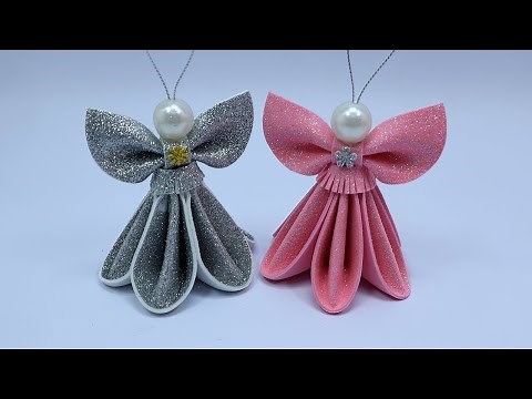 DIY Christmas Angel With Glitter Foam 👼 How To Make Angel For Christmas