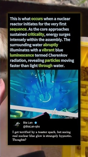 That Insane BLUE GLOW When A Nuclear Reactor Starts! ☢️💙 #Science #Physics #Tech