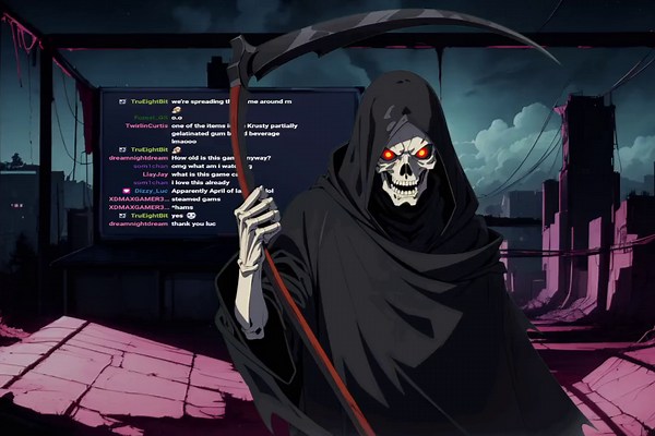 Giftuber Grim Reaper 2D Premade Mode With 1 Emotion for Streaming | Veadotube | Halloween | Horror Scary Pngtuber - Etsy