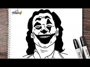 How to draw JOKER JOAQUIN PHOENIX step by step