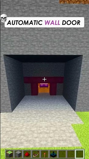 Minecraft Automatic Wall Door 🚪 Hidden Redstone Build! #minecraft #minecraftbuild #minecraftguide