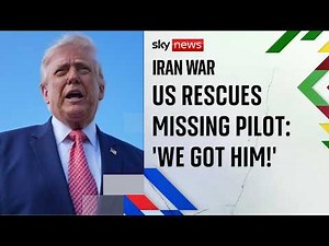 US rescues missing pilot whose F-15 fighter jet was downed in Iran