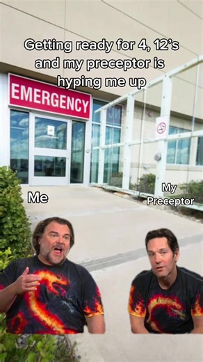 My preceptor is awesome 🤣 we are prepping for 4, 12 hour shifts in a row tomorrow. #nurse #er #nursesoftiktok #nurses #nurselife