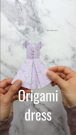 Origami dress #papercraft #origamitutorial #origami #easyorigami #easycraft