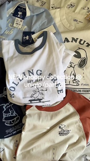 new snoopy collection PART TWO at @UNIQLO USA 🤩🤎 lowkey i kind of wish they would release something other than just t-shirts and sweatshirts! like maybe shorts or a button up or socks or a tote bag? that could be a fun idea i think 🤔 #uniqlo #snoopy #uniqlosnoopy #snoopycollection #snoopyhaul #shoppinghaul
