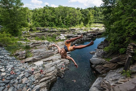 See Who's Jumping Off Vermont's Biggest Cliffs