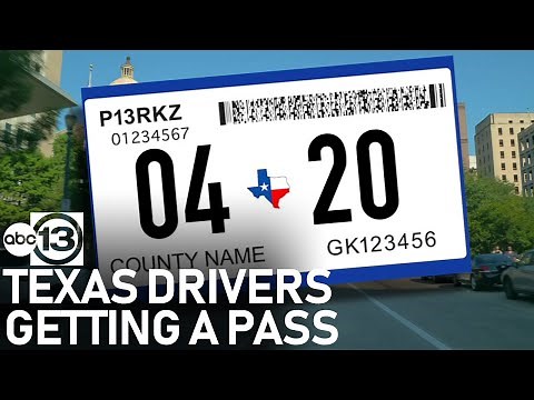 Expired registration sticker? Texas is giving you a pass