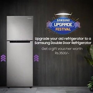 Upgrade your old refrigerator with a new Samsung double door refrigerator and get a gift voucher worth Rs.3500 free at Sri Lanka’s biggest home upgrade festival! #SamsungUpgradeFestival | Samsung