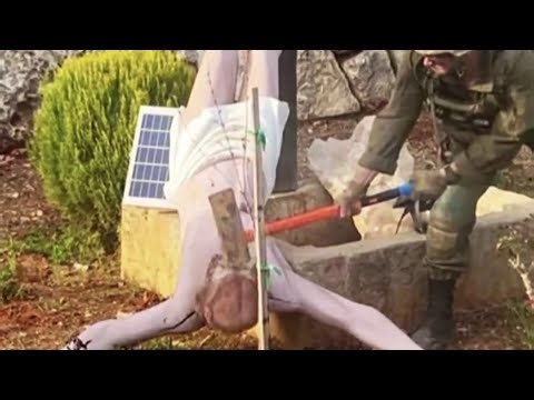 Outrage after Israeli soldier seen striking Jesus statue in Lebanon