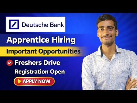 Deutsche Bank Apprentice Hiring 2026🔥| Freshers Drive | Registration Open Now