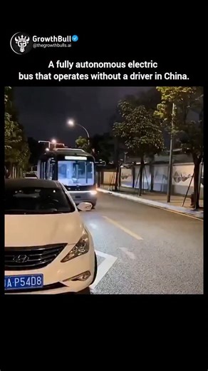 GrowthBull | Business Insights on Instagram: "This video shows a fully autonomous electric bus in China that is operating on city roads without a driver. Inside the bus, there is no steering wheel and no driver’s seat, because the entire vehicle is controlled by a computer and AI system. Cameras, sensors, and LiDAR installed all around the bus continuously monitor the road, traffic, signals, and pedestrians in real time. Based on this data, the bus automatically decides when to stop, when to tur