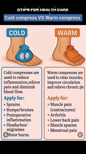 Cold Compress vs Warm Compress | When to Use Ice or Heat for Pain Relief |#shortvideo #trending