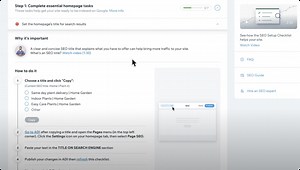 Tutorial: Your personalized SEO setup plan