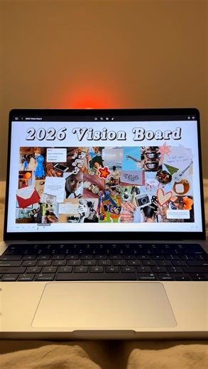 Kirsten Beach on Instagram: "From @apple university to now, I’m so excited to go into 2026 with a vision board (& bingo card) I’m proud of. ⭐️ *Created using Freeform on my mac !!!! #visionboard #visionboarding #newyear #2026 #macbookpro"