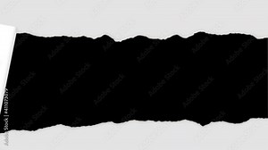 White Paper Ripping Animation on Black Background and Green Screen