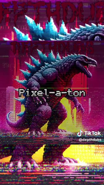 Pixel-a-ton is available now! go check it out 🙌 #depthdubs #pixelaton #release #edit #godzilla #pixelart #dubstep #indiemusic #videogamemusic #sprite #checkthisout #bassmusic #fyp