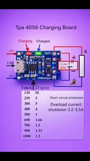 Tpa 4056 charging board ￼ how to working? #shortsfeed #electrical #mbdtechworld #repair #ytshorts