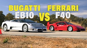 The Bugatti EB110 Spills Its Guts Out On The Strip In Drag Race Against Ferrari F40 | Carscoops
