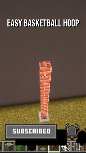 Easy Basketball Hoop in Minecraft! #minecraft #minecraftguide #minecraftshorts #minecrafthowto