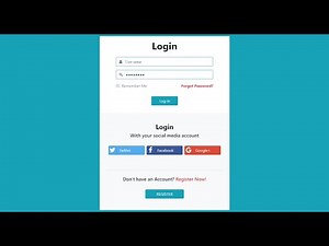 Facebook Gmail Login form using html and Css with Source Code