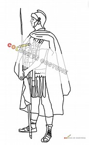 Roman Soldier - Printable Colouring in Page   Fact Sheet - Etsy UK