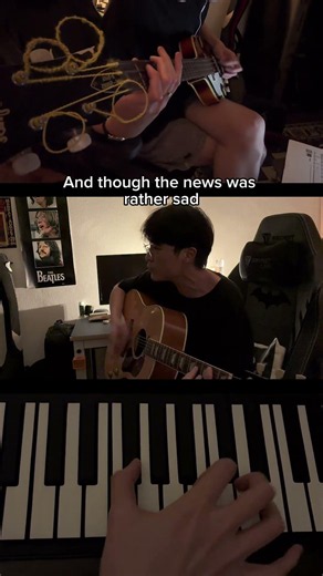 A Day in the Life by The Beatles | #beatles #cover #piano #gibson #Gibsonj160e #hofner