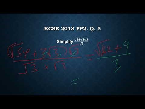 KCSE MATHEMATICS 2018 pp2 Q5