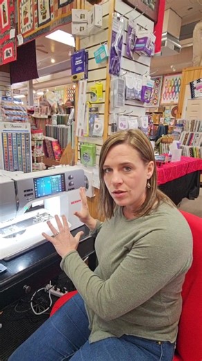 Tech tip. Needle position and stitch plate selection. #berninaexpress | The Sewing Works