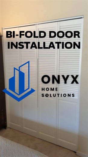 Bifold door installation done right. Level track, square jambs, and careful pivot adjustment make all the difference for a smooth swing and even reveal. #homeremodeling #doorhanging #doorinstall #closetdoor #foryou #diy #homeservices #homerepair #jerseycity #ONYXHomeSolutions | ONYX Home Solutions