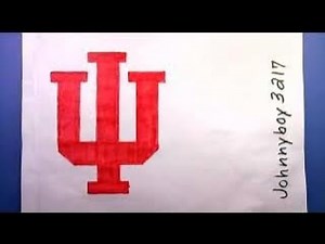 how to draw Indiana Hoosiers Logo ★★★★☆ 🎥 Easy Step By Step Tutorial Sketch Recommend to other fans