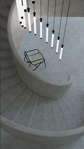 Interior Design in Blender: Modern Spiral Stairs and Chandelier