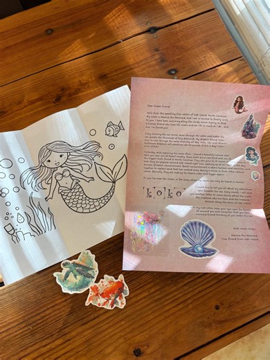 Mermaid Letter Subscription for Kids | Monthly Mermaid Mail | Personalized Letters | Ocean Gift | Kids Pen Pal | Oak Island NC - Etsy