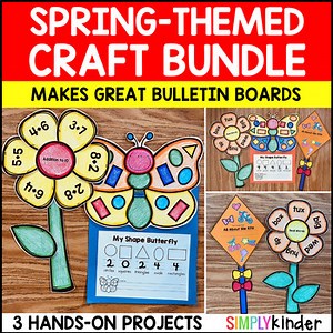 Spring Crafts Kindergarten: Flower, Butterfly, Kite, Bulletin Board Spring Craft