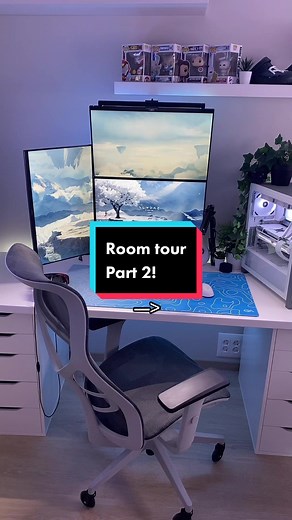 Gaming Setup Tour: Room Transformation With Hexagons and LED Clock
