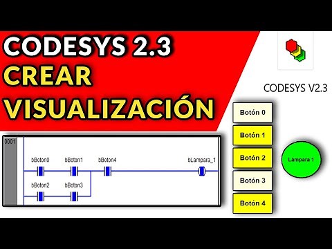 🔴✅CODESYS 2.3 - HOW TO CREATE A VISUALIZATION? ((ADD BUTTONS AND LAMPS)