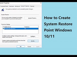 How to create and Use Restore Points Windows 10.